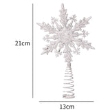 Plastic Five-pointed Star Snowflake Christmas Tree Top