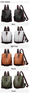 Ladies Anti-Theft Leather Backpack.