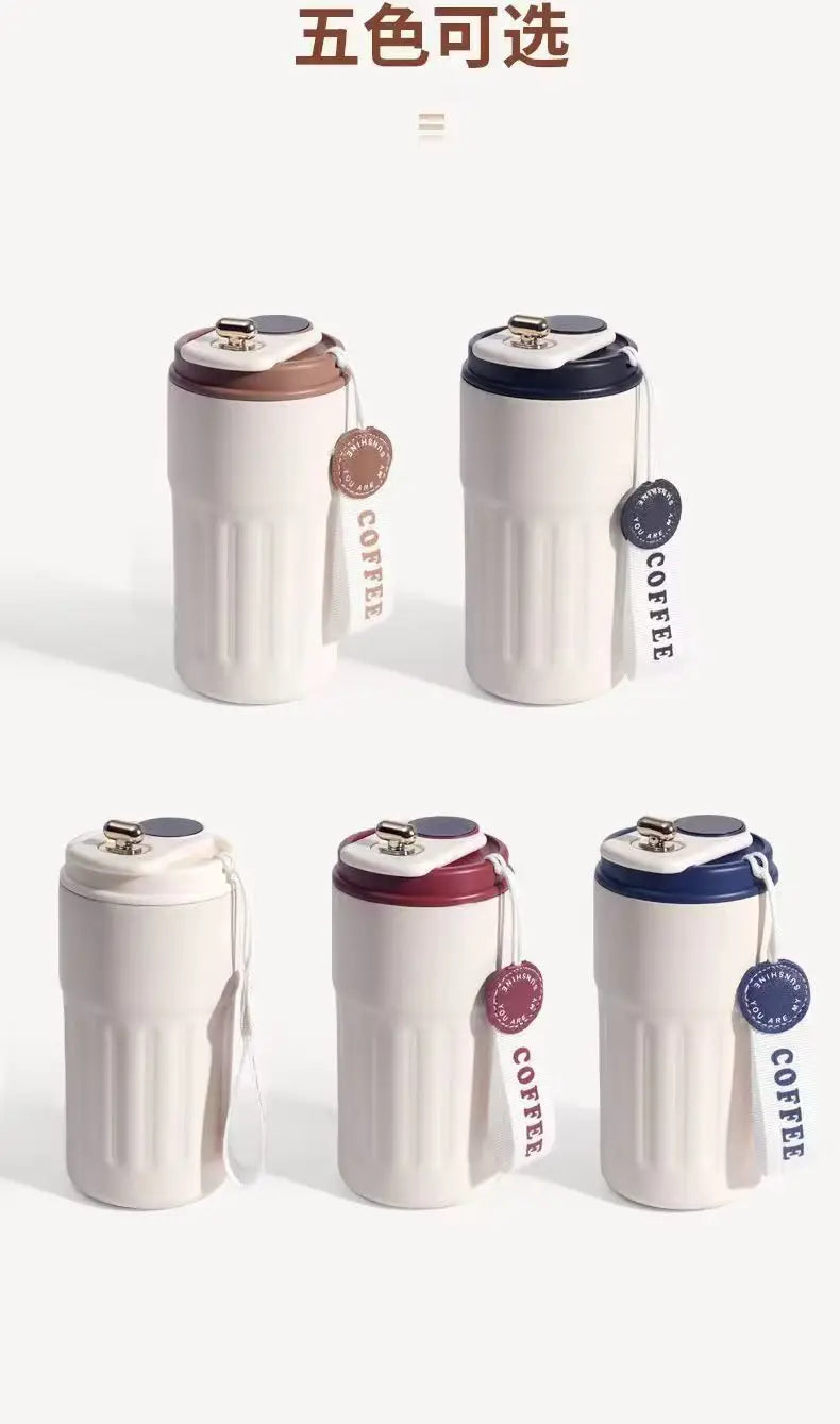 450ml  Temperature Display Thermos Premium Stainless Steel Coffee Cup