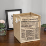 Folding Jute Organizer Storage Basket With Lids