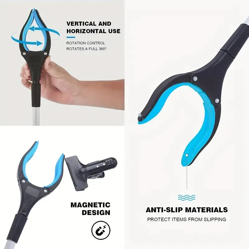 1pc 32" Folding Wide Claw Garbage Picker Tool