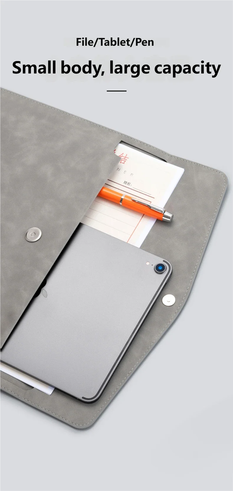 Waterproof A4 Leather File Document Folder