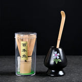 3/4pcs Matcha Bamboo Whisk Teaspoon And Ceramic matte Bowl