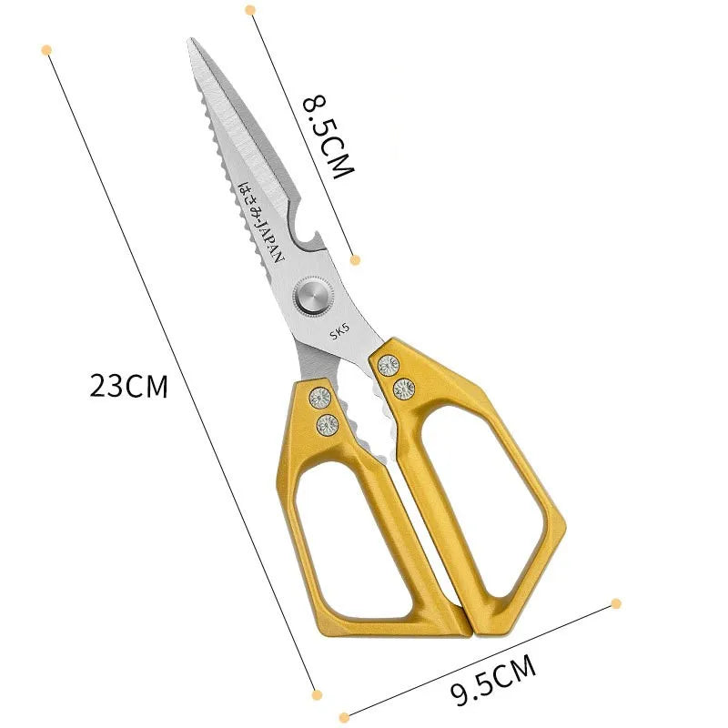 1pc Heavy-Duty Stainless Steel Multi-Purpose Kitchen Shears Scissors