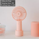 USB Rechargeable Handheld Mini cooling fan with water spray mist.