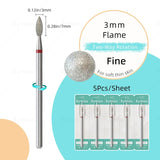 HYTOOS 5Pcs/Set Diamond Nail Drill Bits To Clean Cuticles And Nails