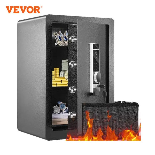 VEVOR Electric Safe 2.2/1.8 Cubic Feet Fingerprint & Digital Security Cabinet With Fire-proof Bag for Cash, Jewelry, Or Documents