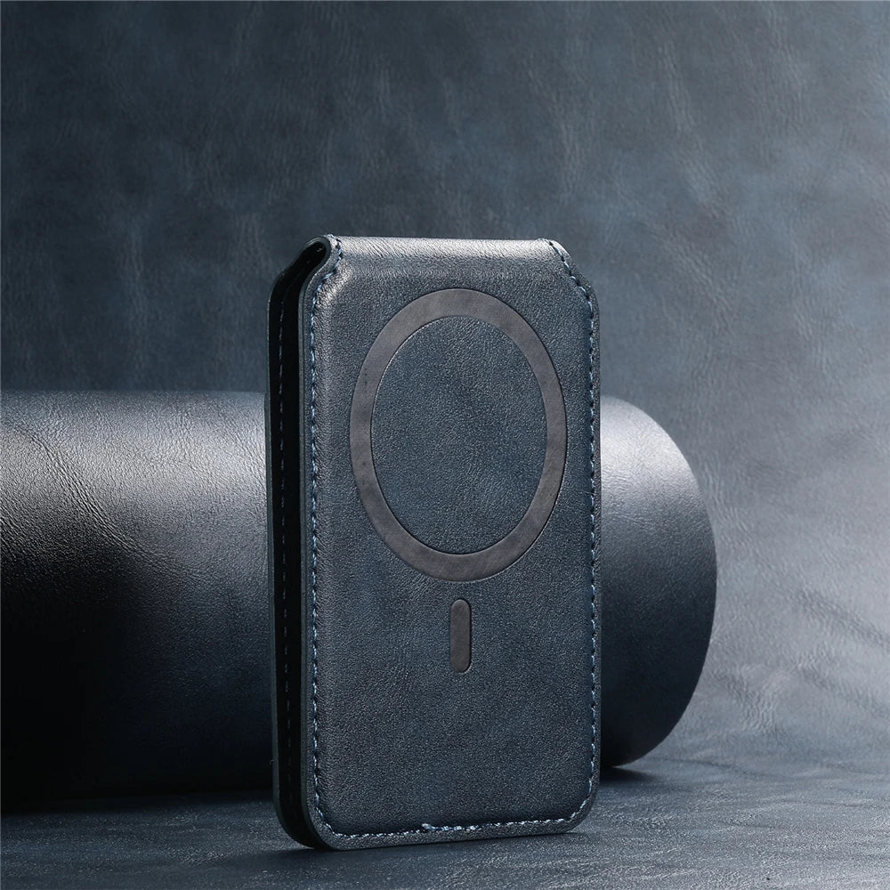 Leather Magnetic Wallet With Card Holder For iPhone 16 Pro Max 15 14 13 12 11
