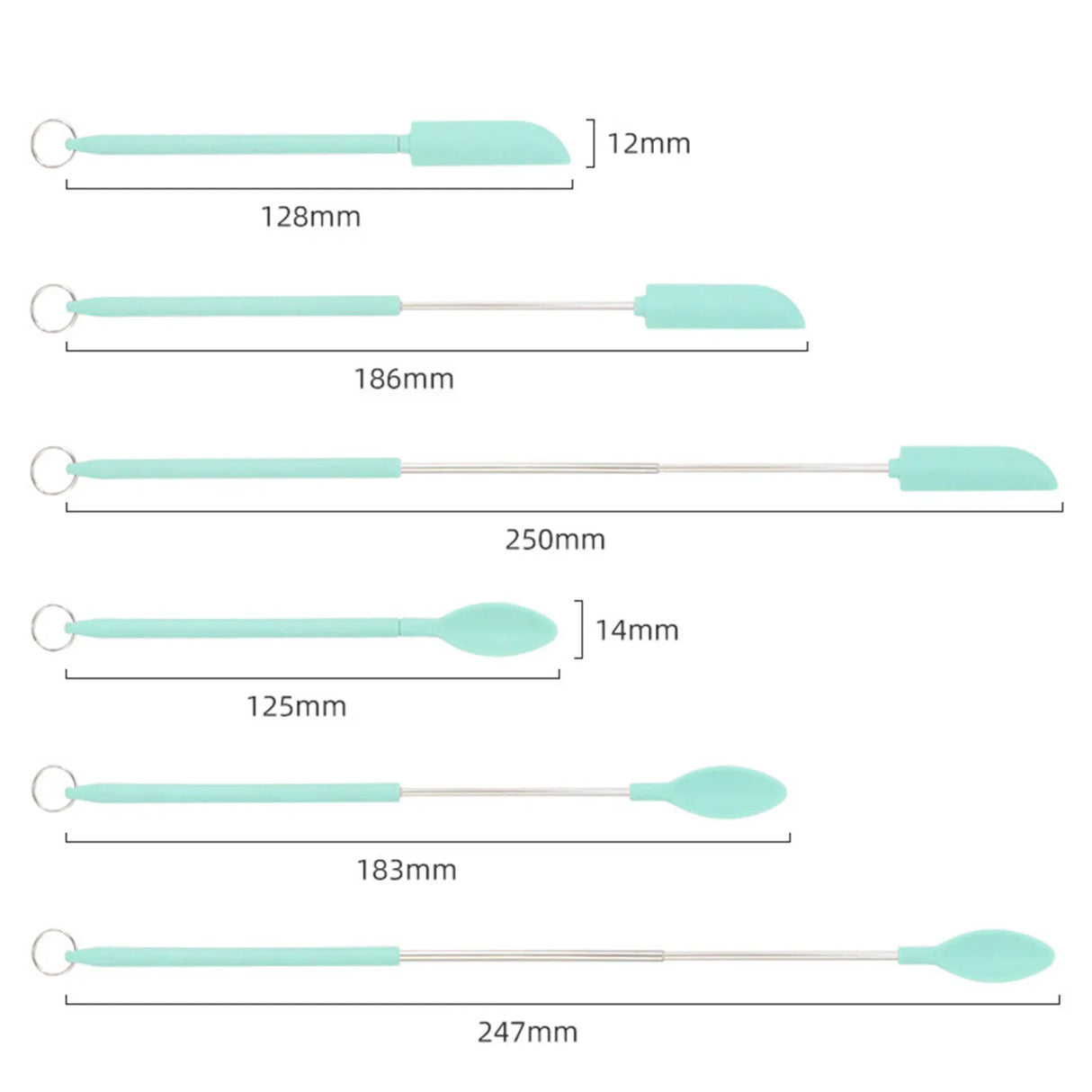 1pcs Mini Telescopic Silicone Spatula