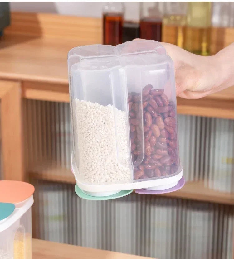 4 Grids Sealed Plastic Storage Container