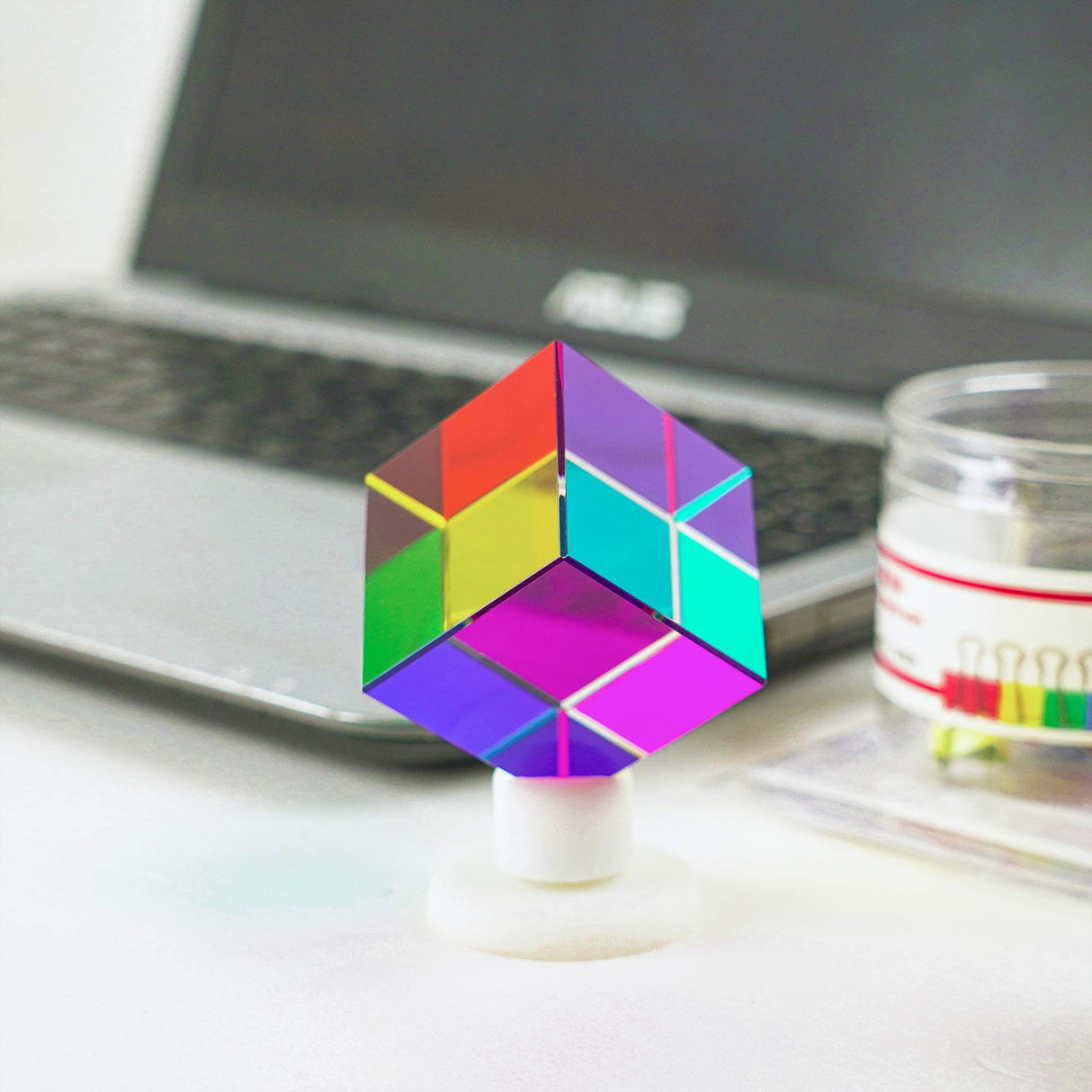 Crystal magic Color Cube Prism 30 50 60 40mm.