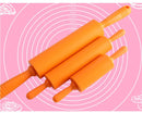 Silicone Non-Stick Rolling Pin With Plastic OR Wooden Handle. Pas