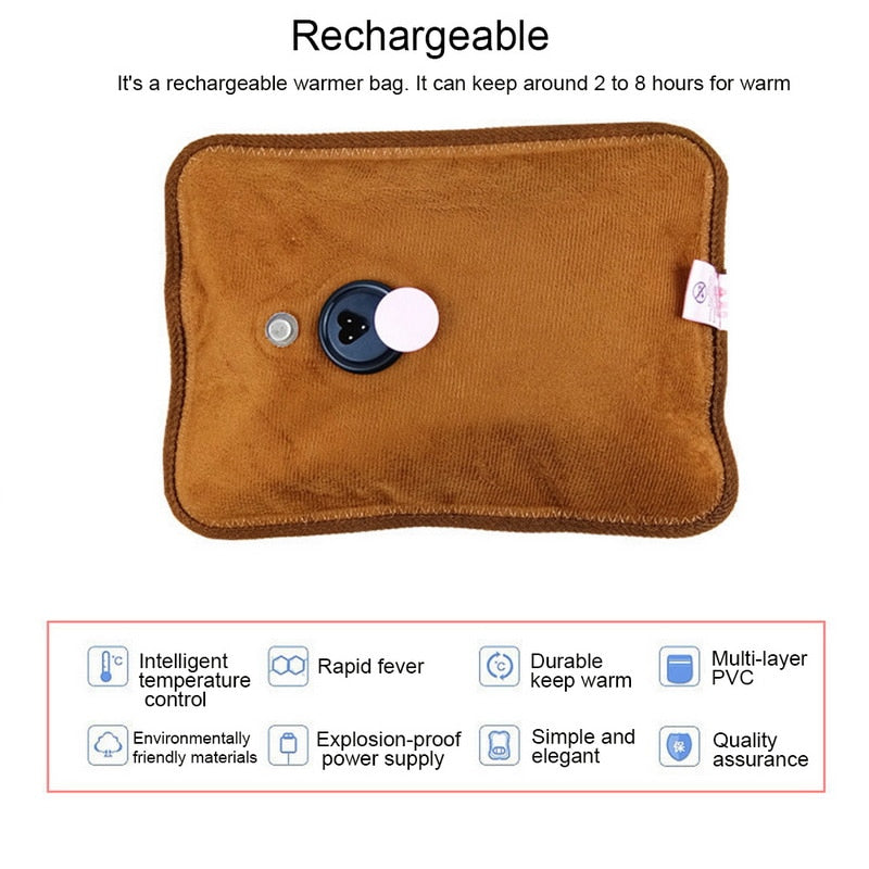 Electric Hot Water Hand Warmer Bag.