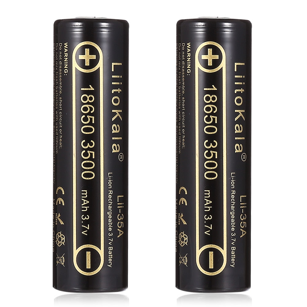 100% Original LiitoKala Lii-35A 3.7V 3500mAh 10A discharging rechargeable batteries for 18650 Battery/UAV