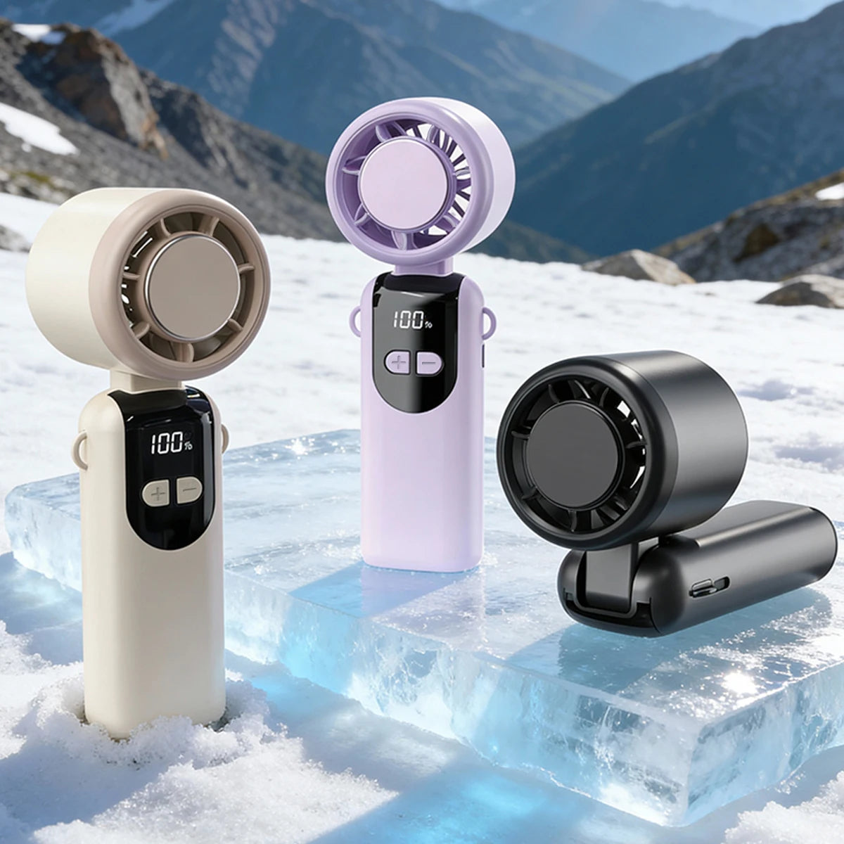 USB Rechargeable Foldable  Handheld Turbo Fan