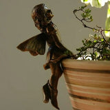 Mini Resin Fairy Hanging Basket Decoration   A