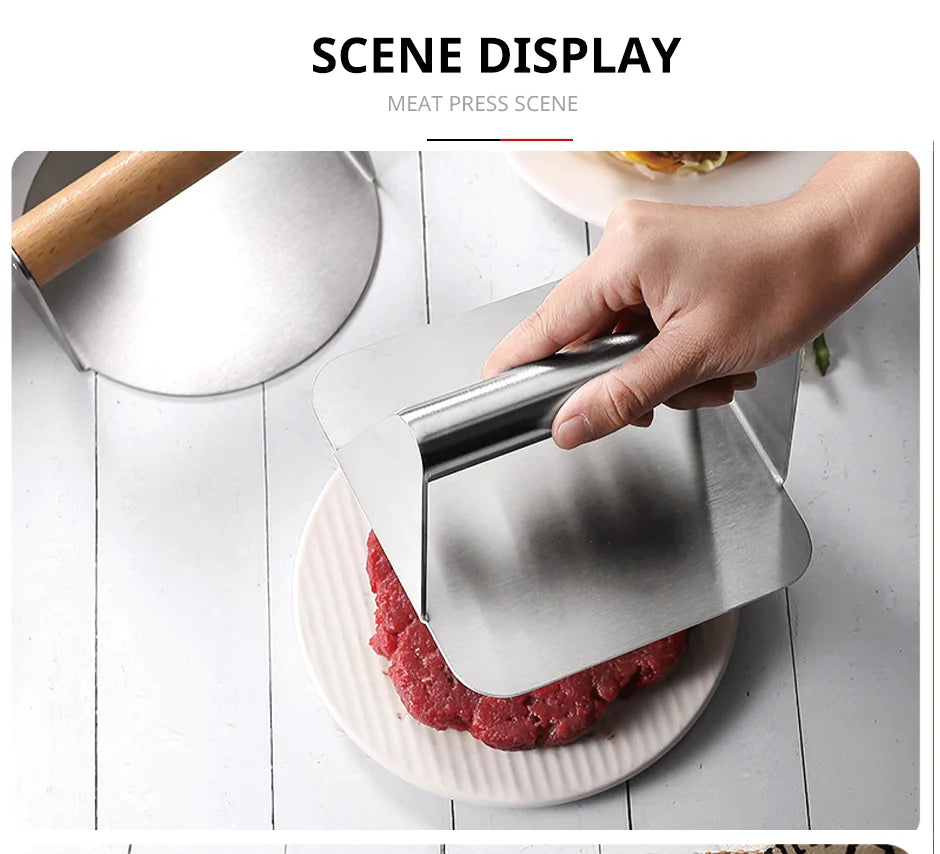 Stainless Steel Non-Stick Hamburger Press