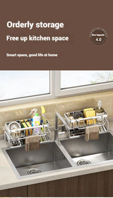 Plastic Multi-Functional Sink Organizer for Kitchen & Bathroom