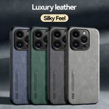 Luxury Matte Magnetic Sheepskin Leather Case For iPhone 16 15 14 13 12 11 Pro Max XR XS X 8 7 Plus