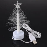 Mini LED USB Charge Fiber Optical Christmas Tree Night Light