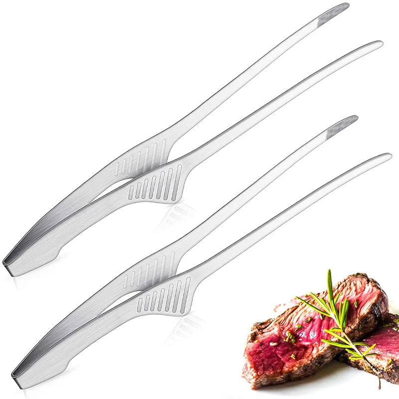 Non Slip Stainless Steel Tongs for Serving Food