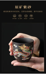 1pcs Tea Cup Changes Color In Hot Water To Dragon Or Phoenix