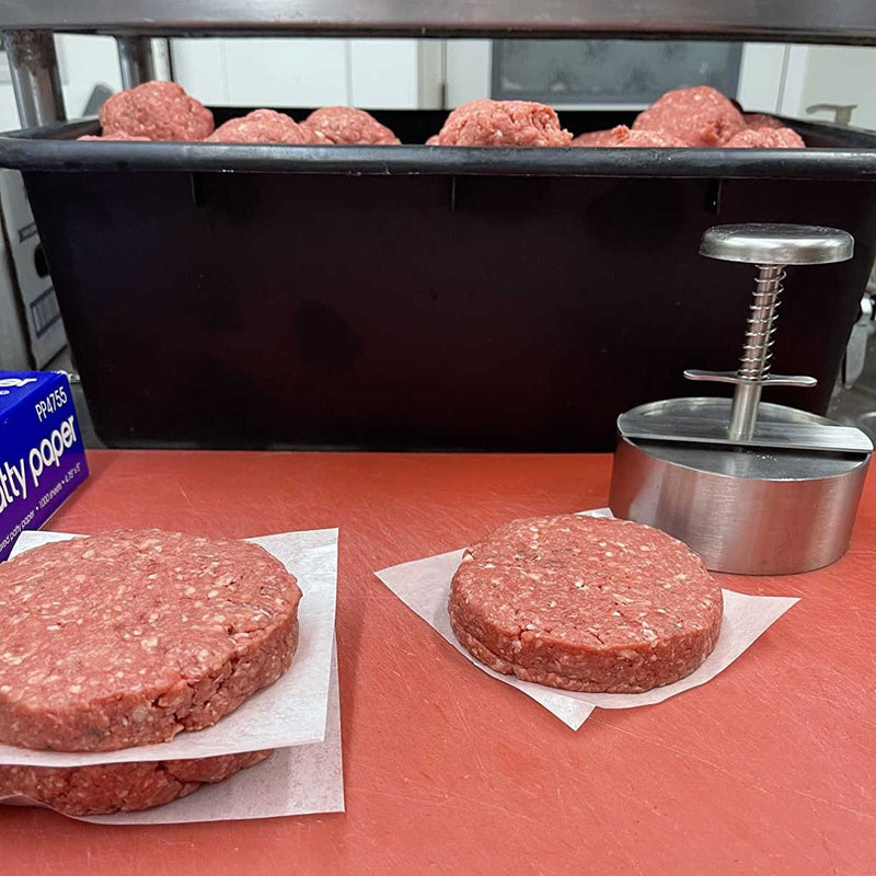 Stainless Steel Non-Stick Hamburger Patty Maker.