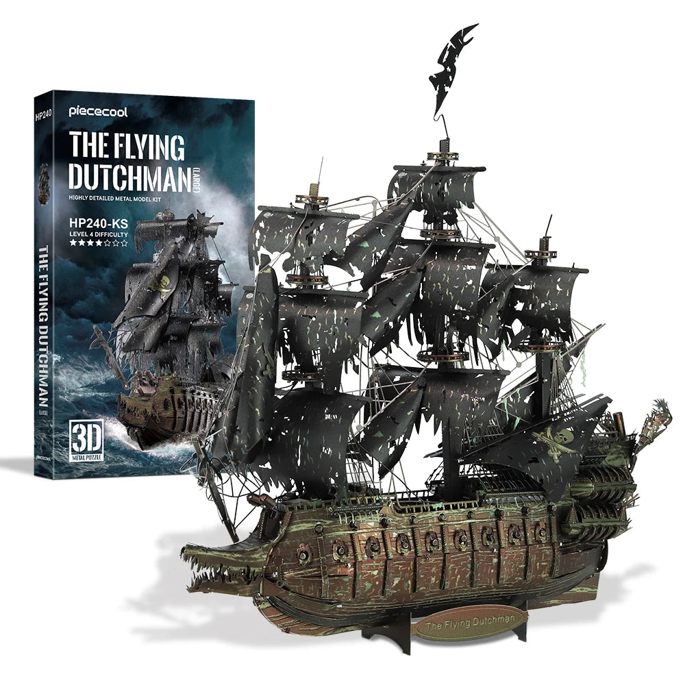 Piececool  The Flying Dutchman 3D Metal Building Block Pirate Ship Jigsaw Puzzle