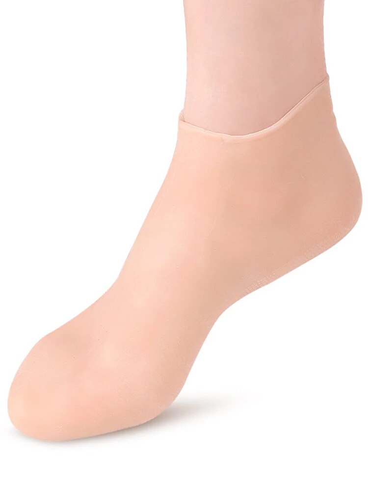 1Pair Silicone Moisturizing Skin Care Socks.