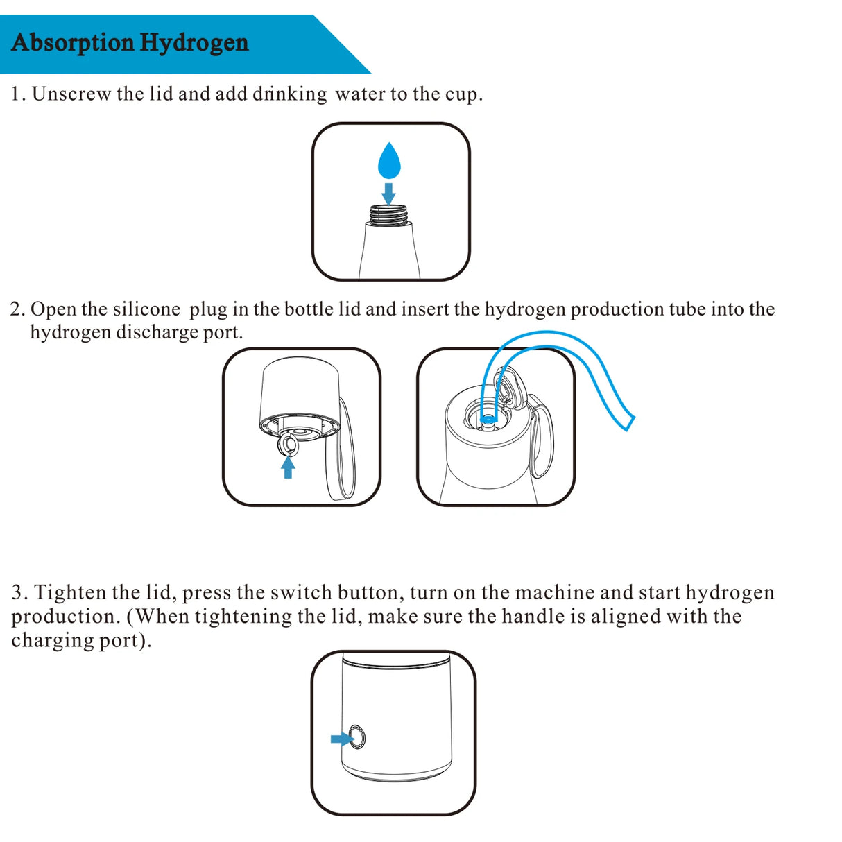 ALTHY Premium Molecular Hydrogen Water Generator Bottle DuPont SPE+PEM Dual Chamber Maker + H2 Inhalation Device 5000ppB Max