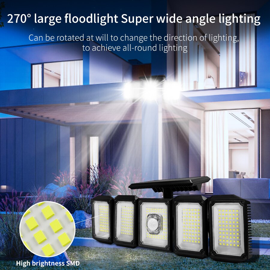 300 LED Motion Sensor Solar Outdoor Waterproof Garden Lights.