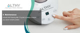 ALTHY SPE PEM  Hydrogen Generator Water Pitcher with PH Calcium Sulfite filter