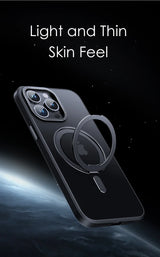 Magnetic 360°Rotation Stand Phone Case For Iphone 12 13 14 15 16 17 Pro Max Plus With Ring Holder