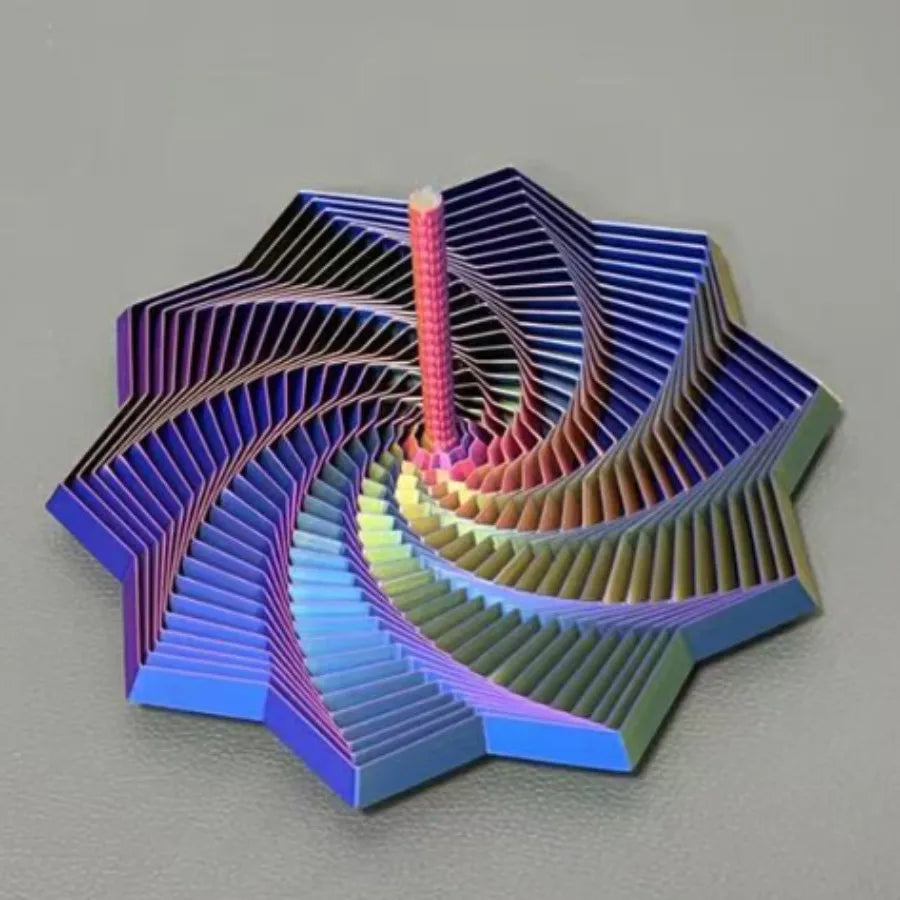 3D Printed Expanded Sensory Hexagon Fidget with Handle For Stress Relief