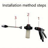 High Pressure Multi-Function Garden Nozzle with Soap Container