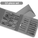 12 or 16 pcs Stainless Steel Manicure/Pedicure Set with Leather case.