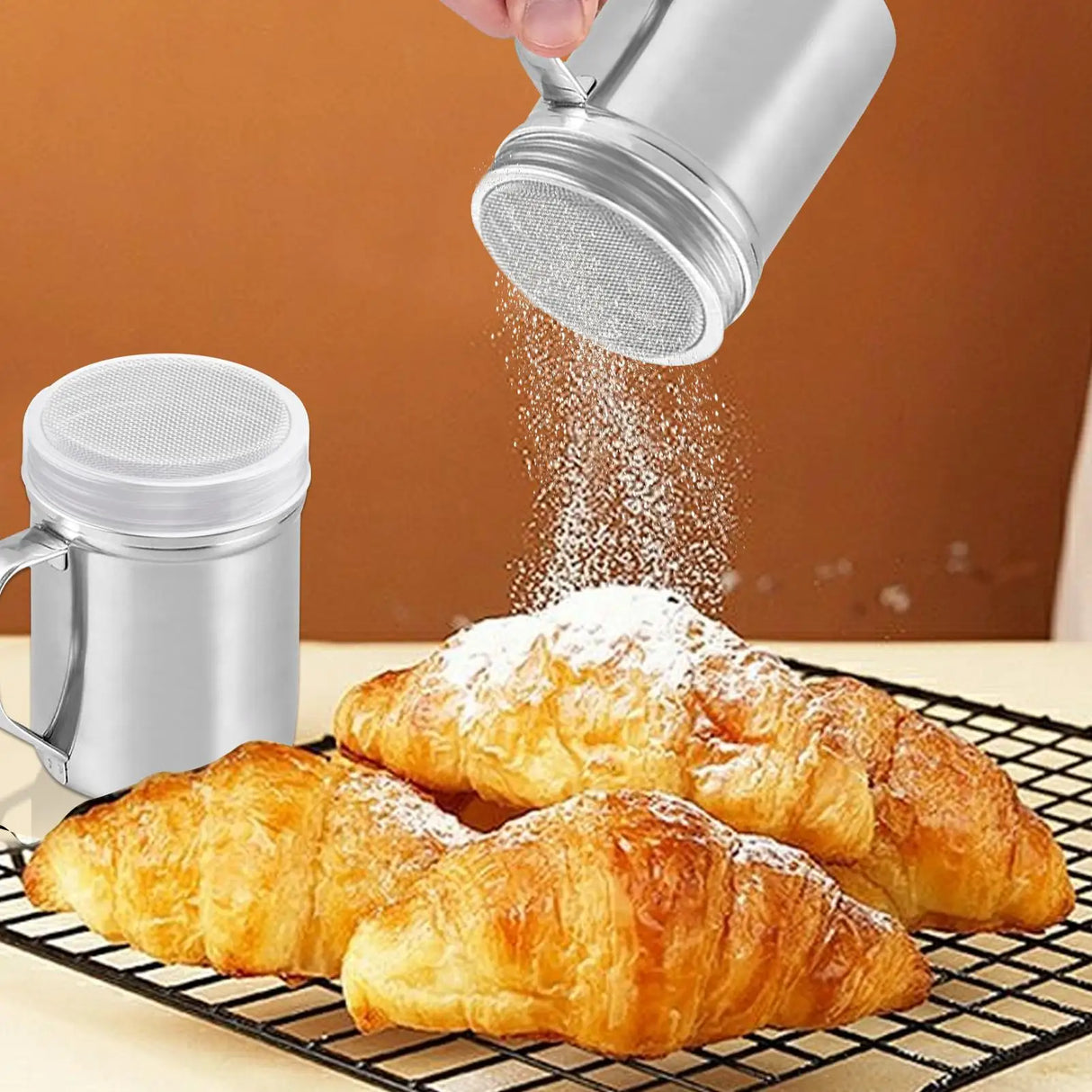 Stainless Steel Shaker With Handle For Mixed Herbs Or Salt And Pepper