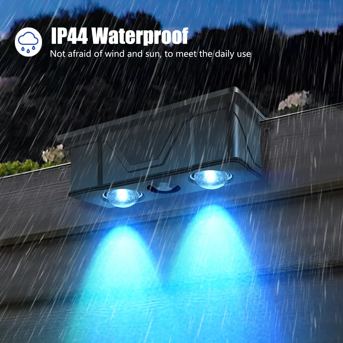 Waterproof Solar RGB Or Yellow Lights for Step Fence Or Railing