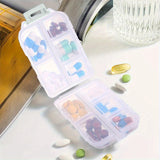 4 Pack Portable Tablet Container Box with 10 Compartments