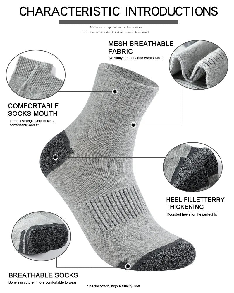 5 Pairs Of High Quality Men's Casual Cotton Breathable Socks Size 38-45..