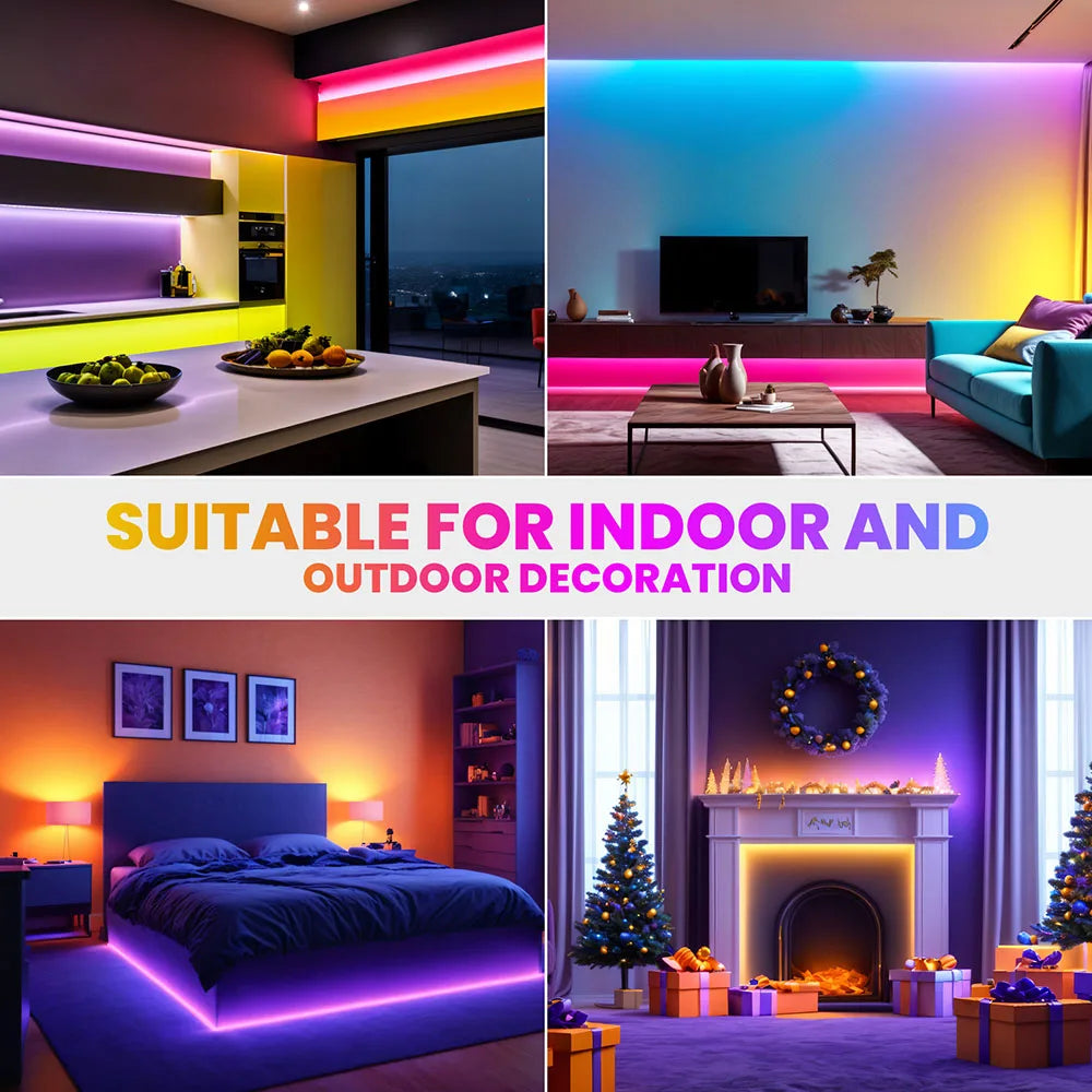 10M 20M 30M LED RGB Neon Flexible Waterproof\Bluetooth DC 24V Light Strip
