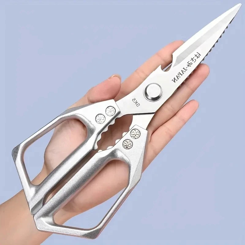 1pc Heavy-Duty Stainless Steel Multi-Purpose Kitchen Shears Scissors