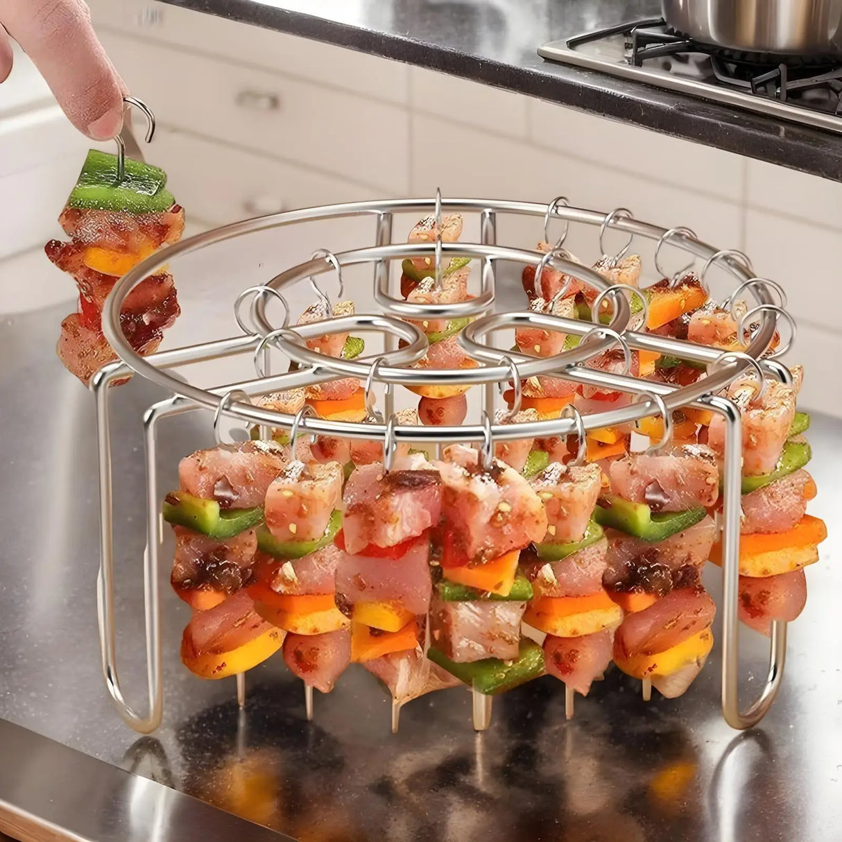 Stainless Steel Hanging Non-Stick Air Fryer Grill Rack