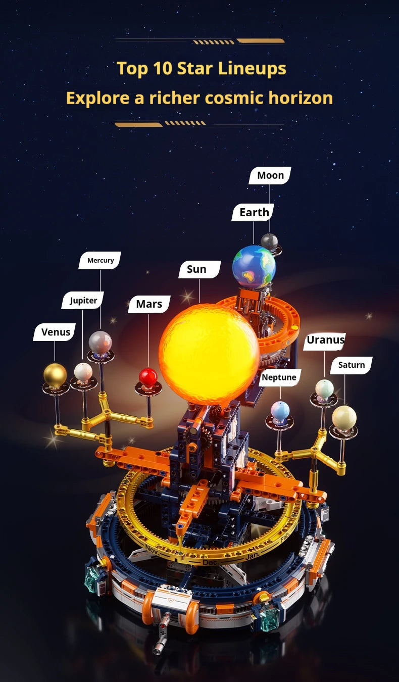CK008 Space Trend Play Dawn Solar System Planetarium Mechanical Model