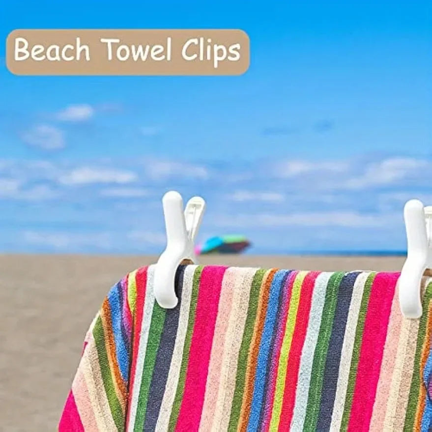 6/12Pcs Heavy Duty Plastic Beach Towel Clips