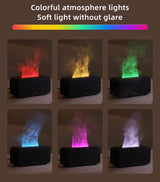 LED Simulation Flame Aroma Diffuser Mini Air Humidifier Machine With Timer