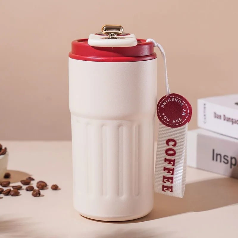 450ml  Temperature Display Thermos Premium Stainless Steel Coffee Cup