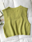 GOPLUS V-Neck Knitted Pullover Sweater Vest.