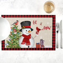 Christmas linen Table place mats