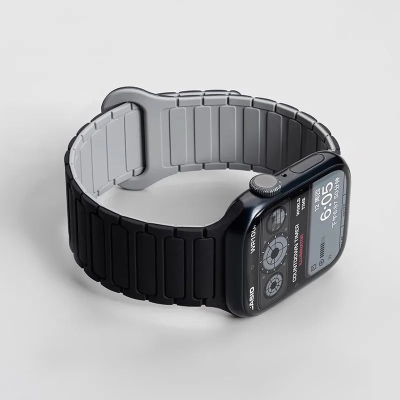 Silicone Magnetic  Strap for Apple Watch 46mm 42mm 49mm 45mm 41mm 44mm 40mm Band For IWatch Ultra 2 Series 10 9 8 7 6 SE 5 4 3
